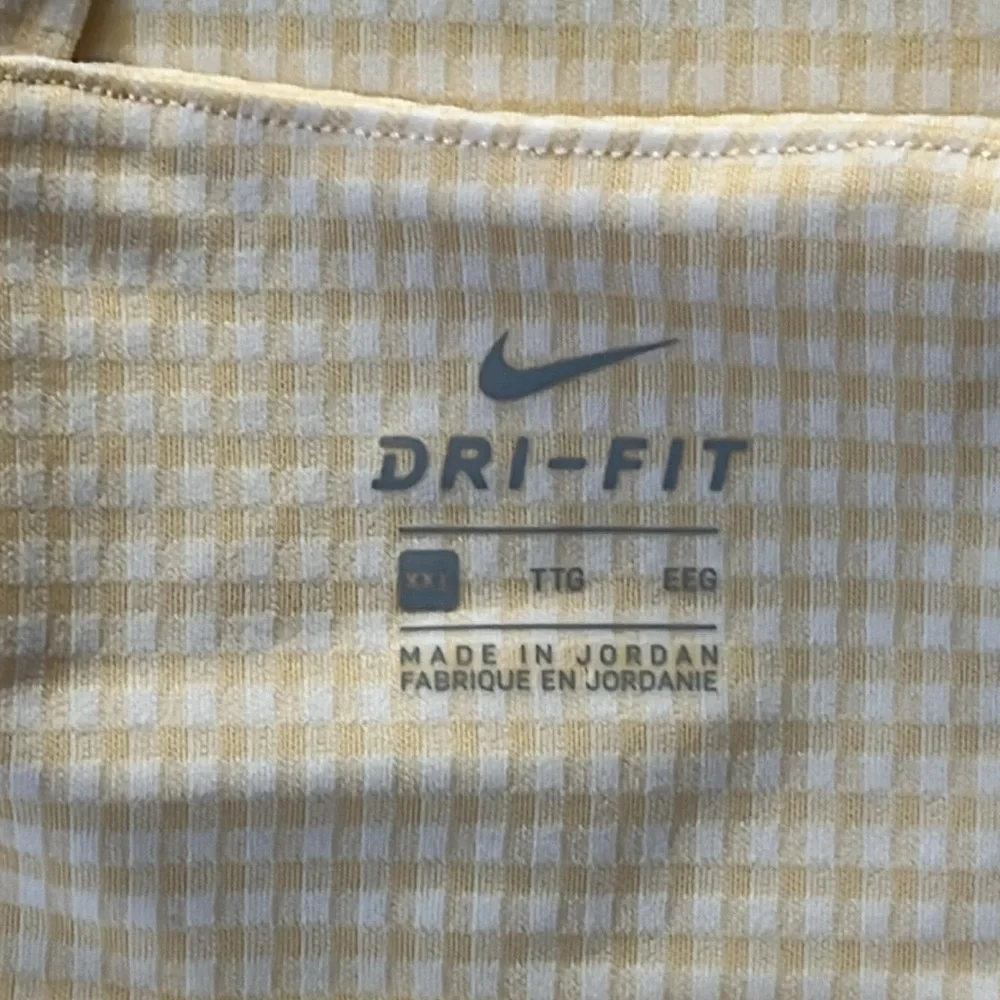 NWT NIKE Yellow and White Gingham Tank Top Size XXL